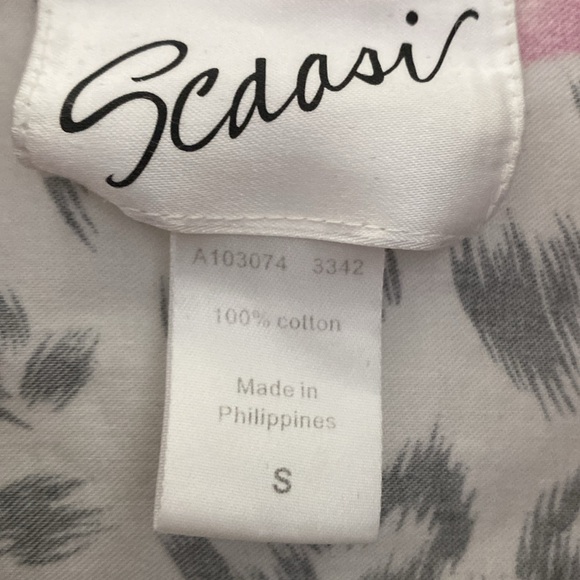 Scaasi Animal and Rose Print Pajama Set - Picture 3 of 3